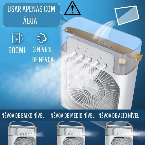 Ventilador de Ar com Umidificador Portátil ICE - Agora você não vai mais derreter nesse verão