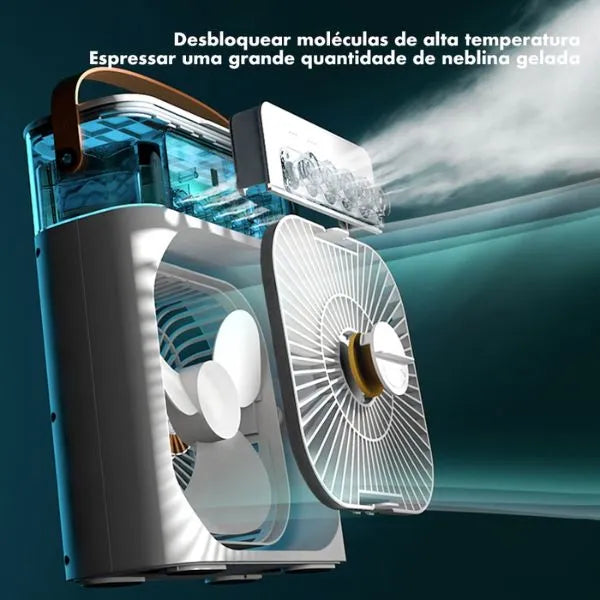 Ventilador de Ar com Umidificador Portátil ICE - Agora você não vai mais derreter nesse verão