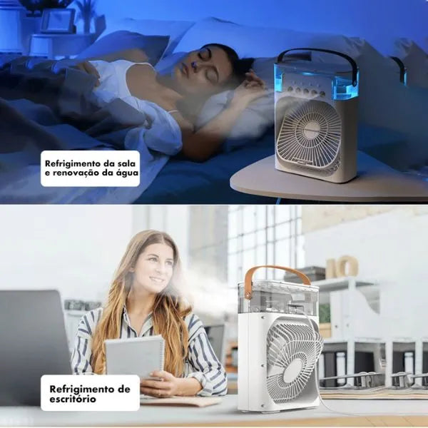 Ventilador de Ar com Umidificador Portátil ICE - Agora você não vai mais derreter nesse verão