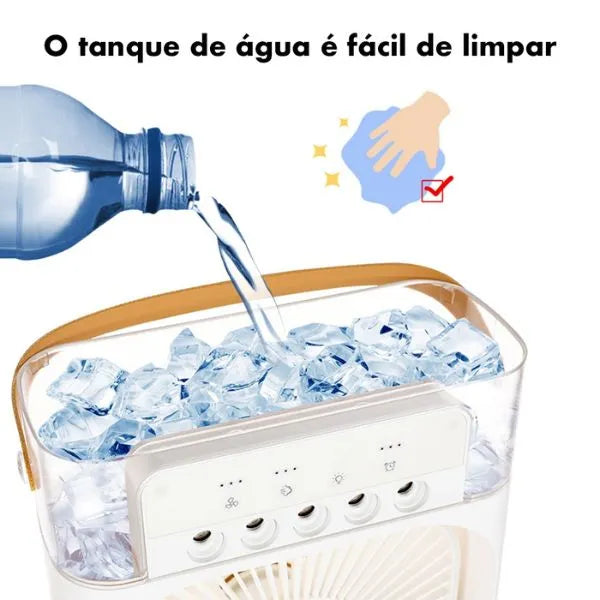 Ventilador de Ar com Umidificador Portátil ICE - Agora você não vai mais derreter nesse verão