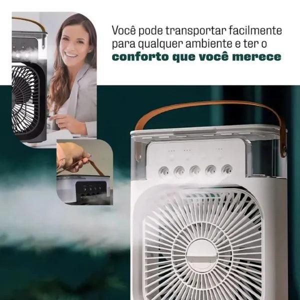 Ventilador de Ar com Umidificador Portátil ICE - Agora você não vai mais derreter nesse verão